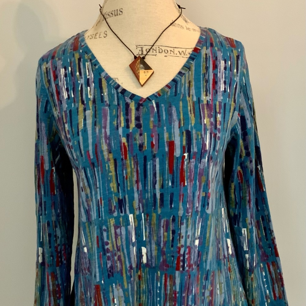 Habitat, clothes to live in, size small, multicolor, cotton a-line tunic